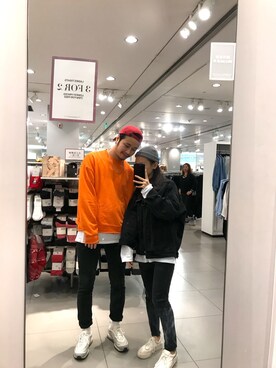 「H&M（エイチ・アンド・エム）のアイテム（その他トップス）」を使った、Fancyさん（メンズ・174cm）の秋コーディネート