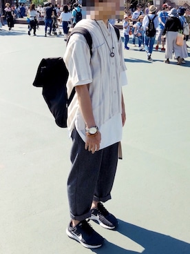 「roundabout（ラウンダバウト）のアイテム」を使った、まっつさん（メンズ・168cm）の夏コーディネート