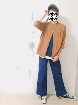 「OZOC（オゾック）のアイテム（パンツ）」を使った、あさっぴーさん（メンズ・175cm）の夏コーディネート