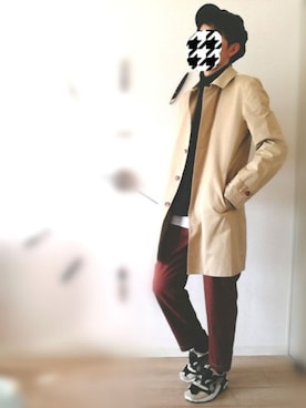 「RAGEBLUE（レイジブルー）のアイテム（キャスケット）」を使った、あさっぴーさん（メンズ・175cm）の秋コーディネート