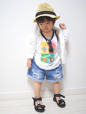 keishin&otokaさん（キッズ・80cm）の夏コーディネート