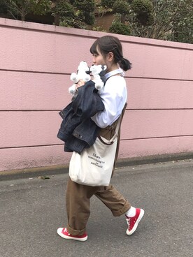 「STABILIZER GNZ（スタビライザージーンズ）のアイテム（ジャケット/アウター）」を使った、risaさん（レディース・158cm）の春コーディネート
