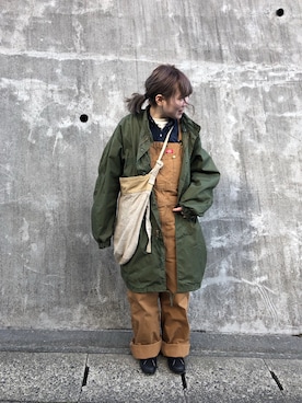 「平成最後のWEARISTAセンバツ」｜「アイテム（サロペット/オーバーオール）」を使った、risaさん（レディース・158cm）の春コーディネート