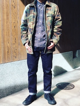 「PUBLIC SCHOOL（パブリックスクール）のアイテム（パンツ）」を使った、DAIKIさん（メンズ・163cm）の冬コーディネート