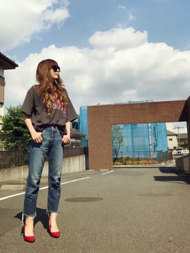 misaさんの「綿アソートロゴTシャツ【niko and ...】」を使ったコーディネート
