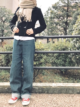 「House_Commune（ハウスコミューン）のアイテム」を使った、misaさん（レディース・165cm）の冬コーディネート