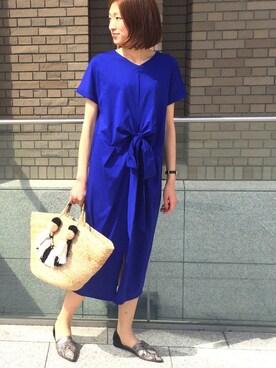 「Casselini（キャセリーニ）のアイテム（かごバッグ）」を使った、nami.kさん（レディース・171cm）の春コーディネート