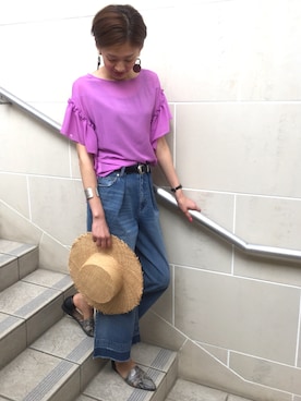 「ラベンダー」｜nami.kさん（レディース・171cm）の春コーディネート