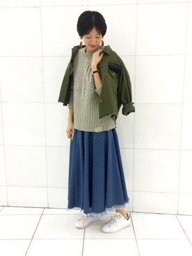「Editt by YECCA VECCA（エディットバイイェッカヴェッカ）のアイテム（その他アウター）」を使った、nami.kさん（レディース・171cm）の秋コーディネート