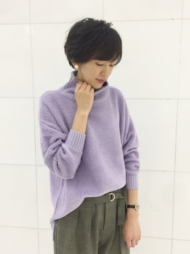 「ループ編み」｜nami.kさん（レディース・171cm）の秋コーディネート