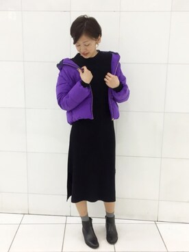 「Editt by YECCA VECCA（エディットバイイェッカヴェッカ）のアイテム（その他アウター）」を使った、nami.kさん（レディース・171cm）の冬コーディネート