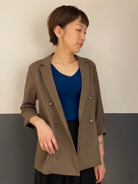 「サマーニット」｜「アイテム（ブルゾン）」を使った、nami.kさん（レディース・171cm）の春コーディネート