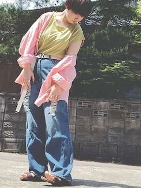 で んさん（レディース・156cm）の春コーディネート