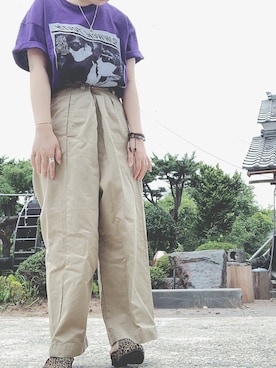 「Casselini（キャセリーニ）のアイテム（その他シューズ）」を使った、で んさん（レディース・156cm）の夏コーディネート