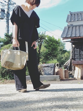 「Casselini（キャセリーニ）のアイテム（その他シューズ）」を使った、で んさん（レディース・156cm）の秋コーディネート
