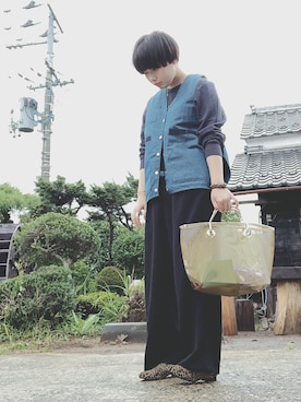 「Casselini（キャセリーニ）のアイテム（その他シューズ）」を使った、で んさん（レディース・156cm）の秋コーディネート