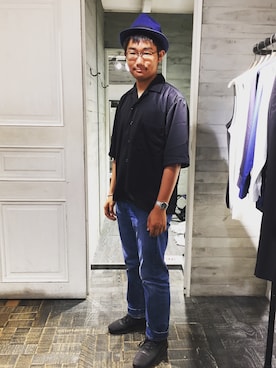 「大学」｜としさん（メンズ・175cm）の夏コーディネート
