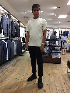 「TAKEO KIKUCHI（タケオキクチ）のアイテム（財布/小物）」を使った、としさん（メンズ・175cm）の夏コーディネート