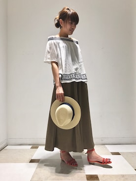 「a.v.v（アーヴェヴェ）のアイテム（トップス）」を使った、Tigerさん（レディース・155cm）の春コーディネート