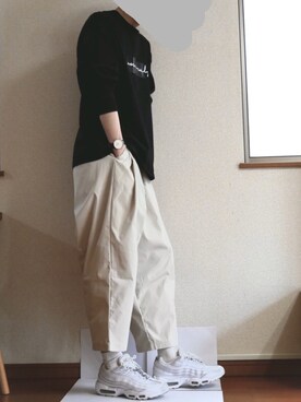 「LARS LARSEN（ラースラーセン）のアイテム（アナログ腕時計）」を使った、ぺぺろんちーのさん（メンズ・177cm）の夏コーディネート