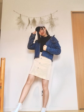 「フリルネック」｜「アイテム（ジャケット/アウター）」を使った、𓆟しおん𓆟さん（レディース・161cm）の秋コーディネート
