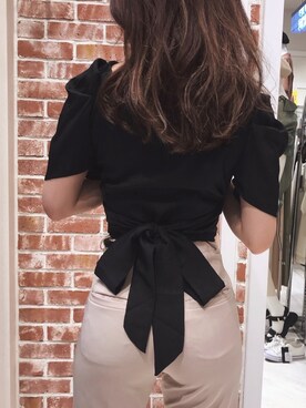 「SpRay（スプレイ）のアイテム（パンツ）」を使った、SpRay PREMIUM 高崎店さん（レディース・156cm）の春コーディネート