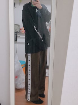 「Kappa（カッパ）のアイテム（その他パンツ、ブラウン系）」を使った、miinaamii!!さん（レディース）の冬コーディネート