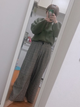 「RETRO GIRL（レトロガール）のアイテム（その他パンツ、グレー系）」を使った、miinaamii!!さん（レディース）の冬コーディネート