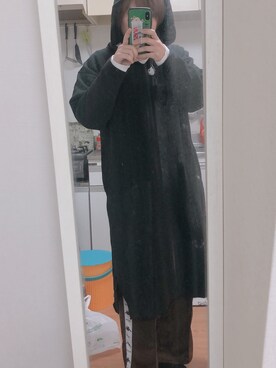 「niko and...（ニコアンド）のアイテム（ワンピース/ドレス、ブラック系）」を使った、miinaamii!!さん（レディース）の冬コーディネート