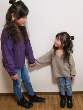 「(๓´罒`๓)のアイテム（その他、その他）」を使った、momoさん（キッズ・100cm）の秋コーディネート