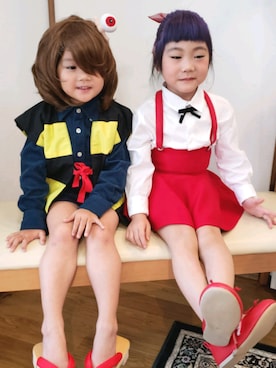 「✩のアイテム（その他、その他）」を使った、momoさん（キッズ・100cm）の秋コーディネート