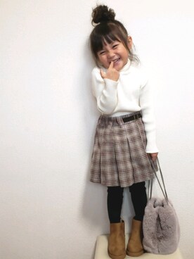 momoさん（キッズ・100cm）の秋コーディネート