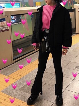 「sango（sango）のアイテム（ダウンジャケット/コート）」を使った、Rico Numotoさん（レディース・170cm）の冬コーディネート