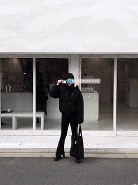 「sango（sango）のアイテム（ダウンジャケット/コート）」を使った、Rico Numotoさん（レディース・170cm）の春コーディネート