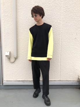 「THEE（シー）のアイテム（トップス）」を使った、Yamatoさん（メンズ・168cm）の夏コーディネート