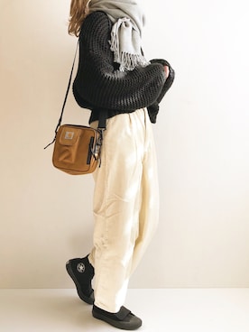 「Carhartt WIP（カーハートダブリューアイピー）のアイテム」を使った、Ayumiさん（レディース・157cm）の秋コーディネート