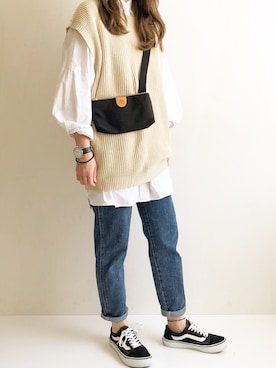 「IL BISONTE（イルビゾンテ）のアイテム」を使った、Ayumiさん（レディース・157cm）の秋コーディネート