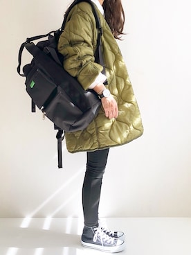 「SURPLUS（サープラス）のアイテム」を使った、Ayumiさん（レディース・157cm）の秋コーディネート