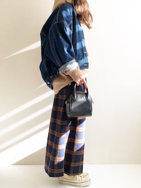 「OSMOSIS（オズモーシス）のアイテム（ジャケット/アウター）」を使った、Ayumiさん（レディース・158cm）の秋コーディネート