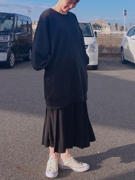 「CONVERSE（コンバース）のconverse（コンバース） ALL STAR OX（オールスターOX）（スニーカー）」を使った、miyaさん（レディース・158cm）の春コーディネート