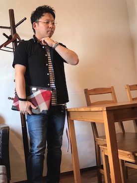 「Monkey Flip（モンキーフリップ）のアイテム」を使った、PANDAさん（メンズ・166cm）の夏コーディネート