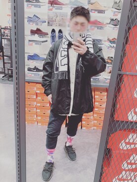 「イージーブースト」｜「アイテム（その他アウター）」を使った、matyuさん（メンズ・173cm）の冬コーディネート