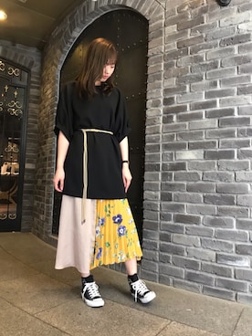 「3wayスカート」｜NARUMIさん（レディース・169cm）の春コーディネート