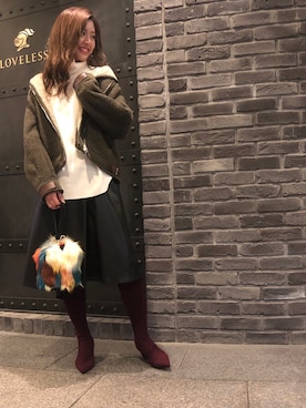 「M/M ATTACHMENT（エムエムアタッチメント）のアイテム（トップス）」を使った、NARUMIさん（レディース・169cm）の秋コーディネート