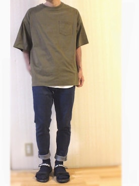 XLARGE ミリタリー風 ポケット付き 半袖Tシャツ デニムに合う◎ ポケット付き ビッグTシャツ 半袖 を使ったその他ユーザーの人気