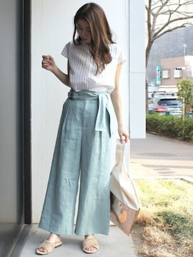 「MERCURYDUO（マーキュリーデュオ）のアイテム（その他パンツ）」を使った、MERCURYDUOさん（レディース・158cm）の春コーディネート