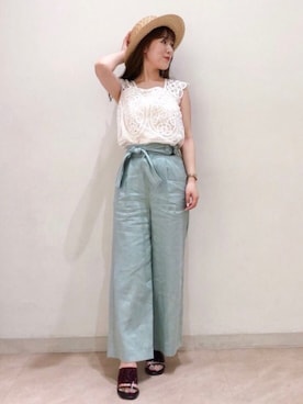 「MERCURYDUO（マーキュリーデュオ）のアイテム（その他パンツ）」を使った、MERCURYDUOさん（レディース・158cm）の春コーディネート