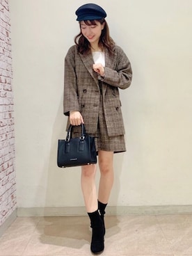 「MERCURYDUO（マーキュリーデュオ）のアイテム（テーラードジャケット）」を使った、MERCURYDUOさん（レディース・158cm）の秋コーディネート