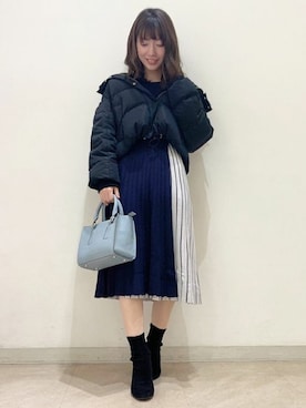 「ショートダウン」｜MERCURYDUOさん（レディース・158cm）の冬コーディネート