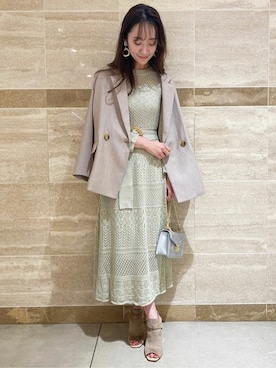 「MERCURYDUO（マーキュリーデュオ）のアイテム（テーラードジャケット）」を使った、MERCURYDUOさん（レディース・158cm）の冬コーディネート